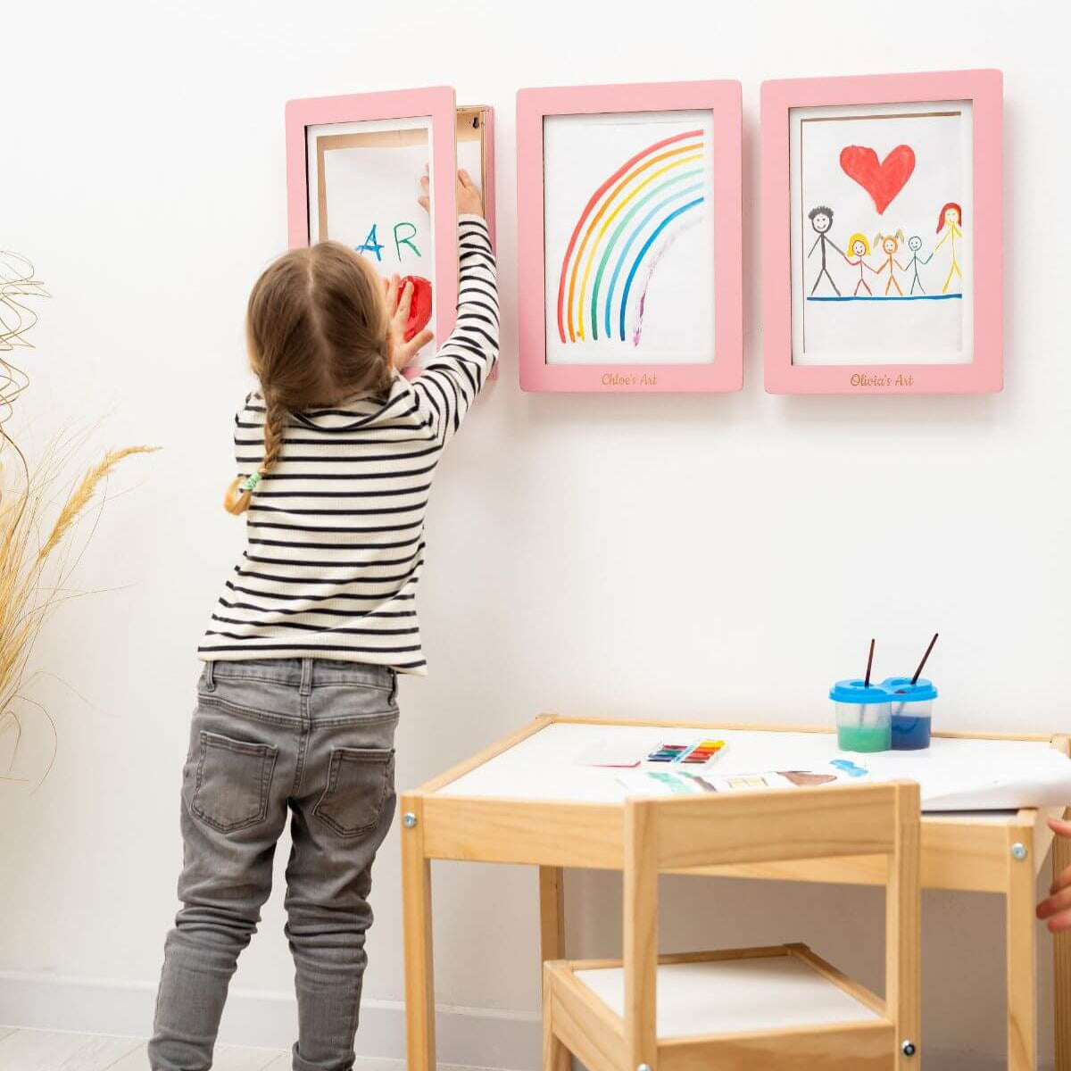 Modern Changeable Artwork Frame for Kids' Art - 14.2 x 10.6 Inch