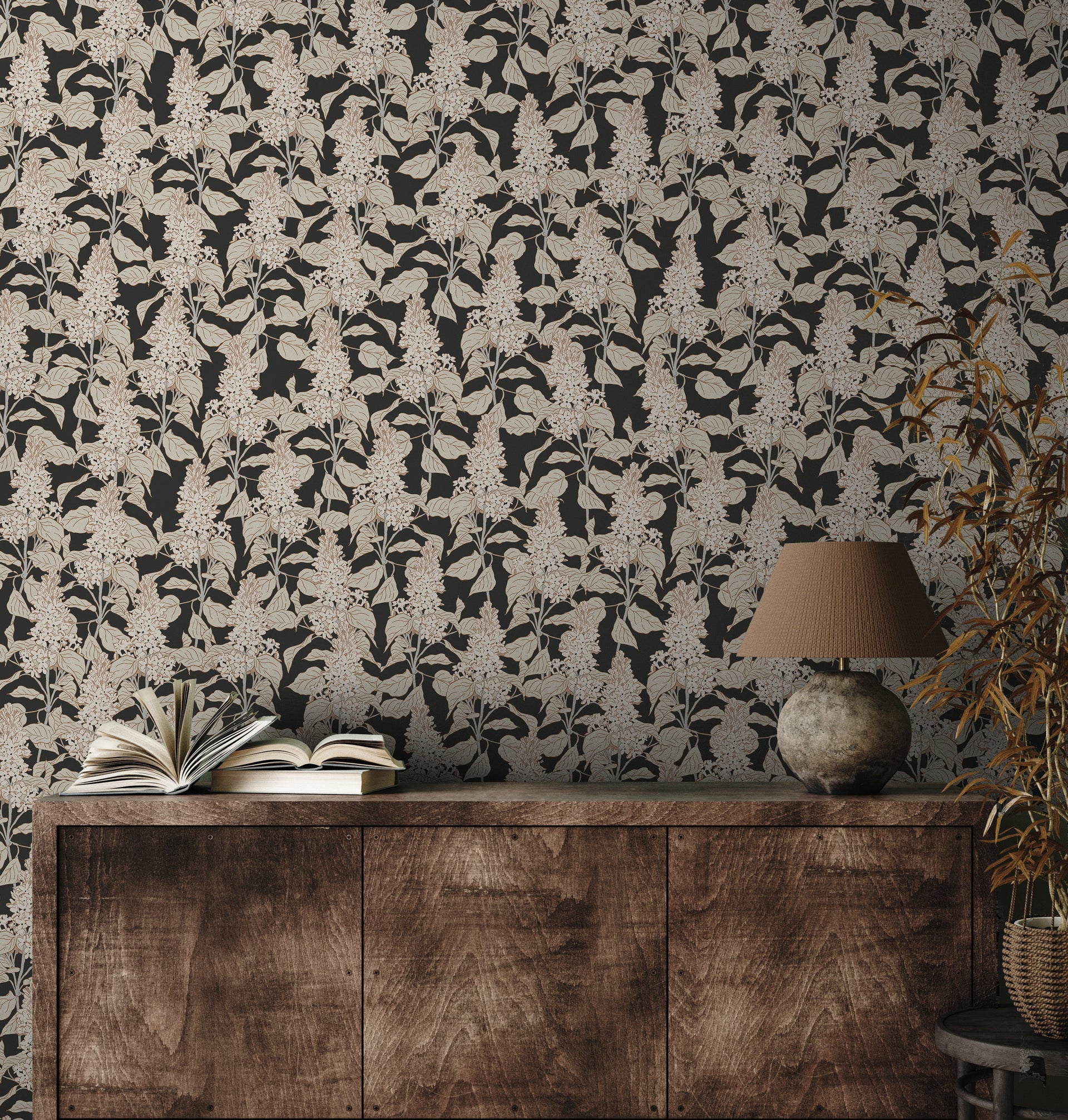 Lilac Floral Peel and Stick Removable Wallpaper for Modern Home