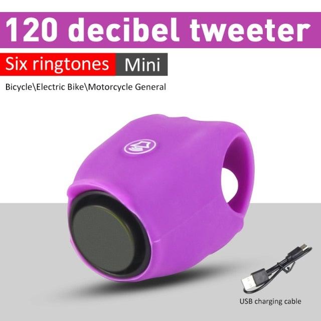 120dB Rechargeable Electric Bike Horn - Waterproof Cycling Bell