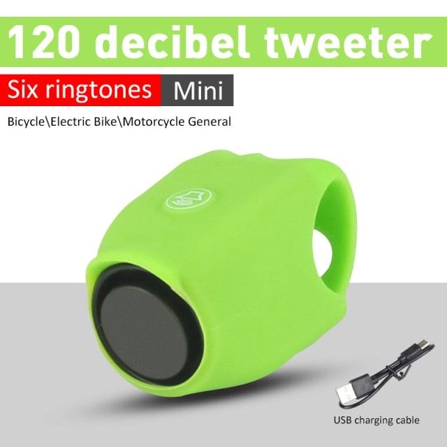 120dB Rechargeable Electric Bike Horn - Waterproof Cycling Bell