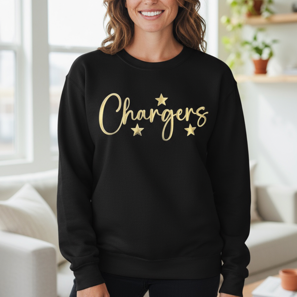 Personalized Gold Font Crewneck Sweatshirt