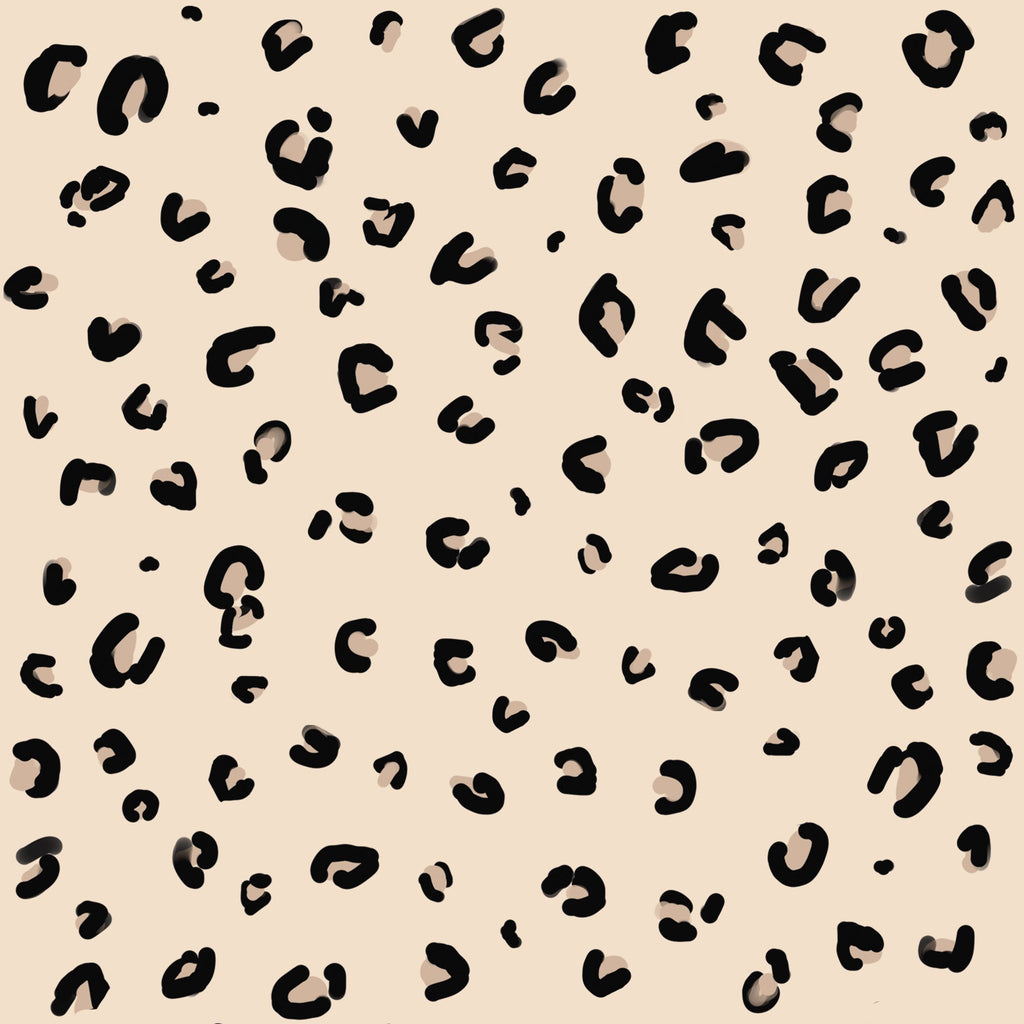 Nala Animal Print Wallpaper in Beige and Black Modern Boho