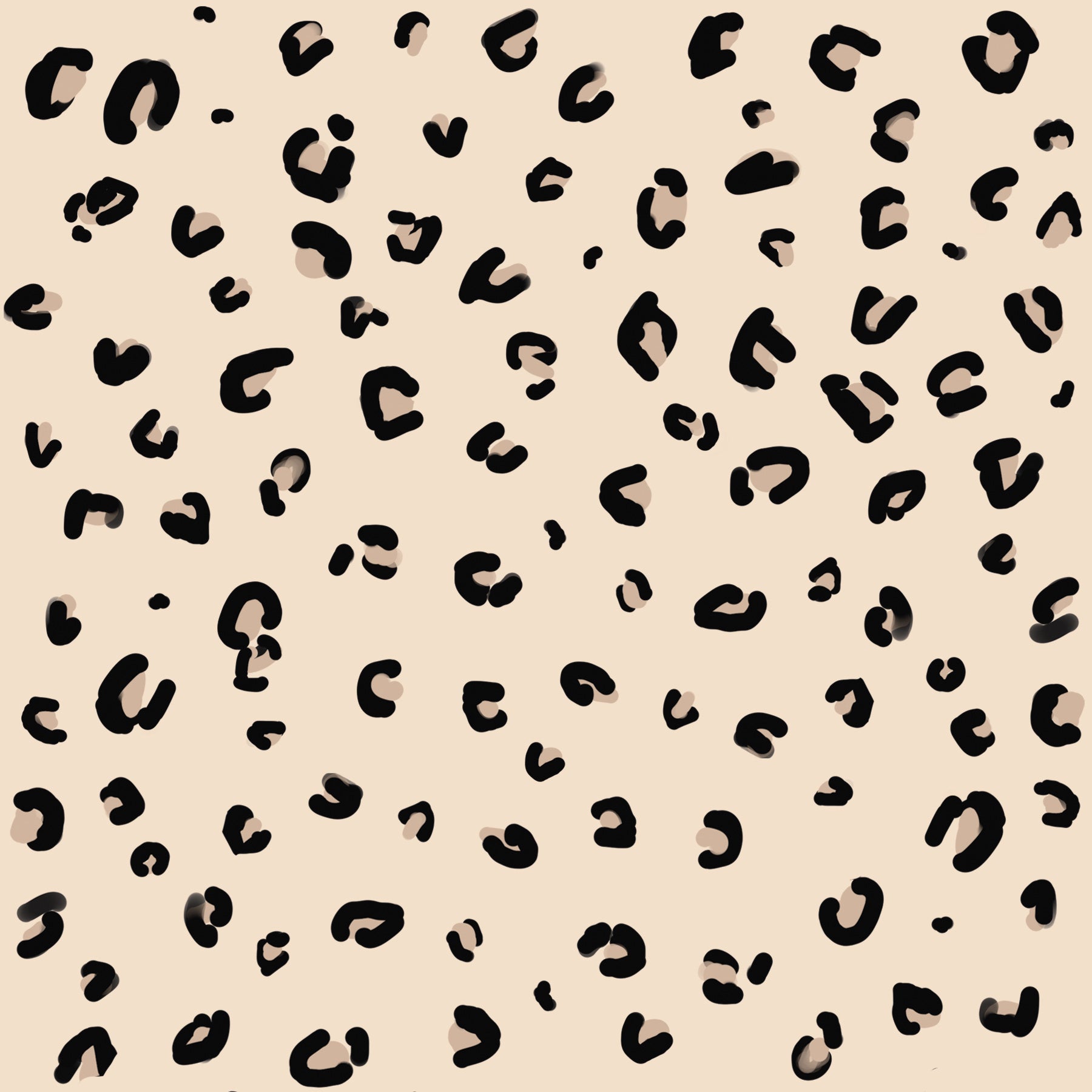 Nala Animal Print Wallpaper in Beige and Black Modern Boho