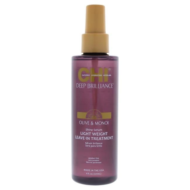 CHI Deep Brilliance Shine Serum 6 oz bottle in purple and gold packaging
