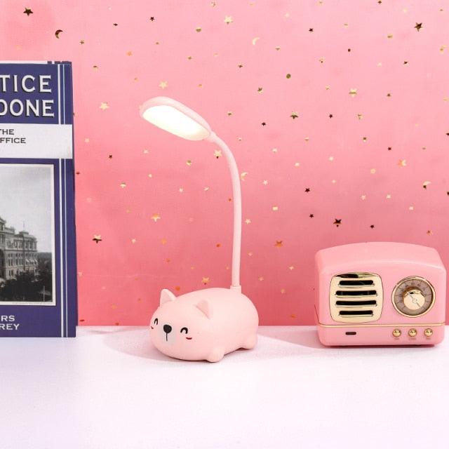 Kawaii Bear Desk Lamp: Minimalist LED Bedside Study Light