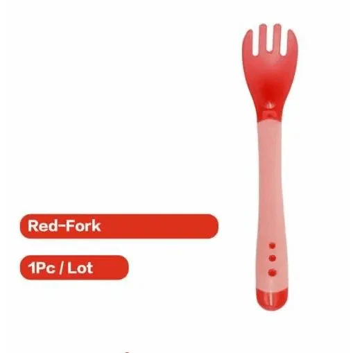 Baby Suction Bowl and Temperature Sensing Spoon Set - Blue/White