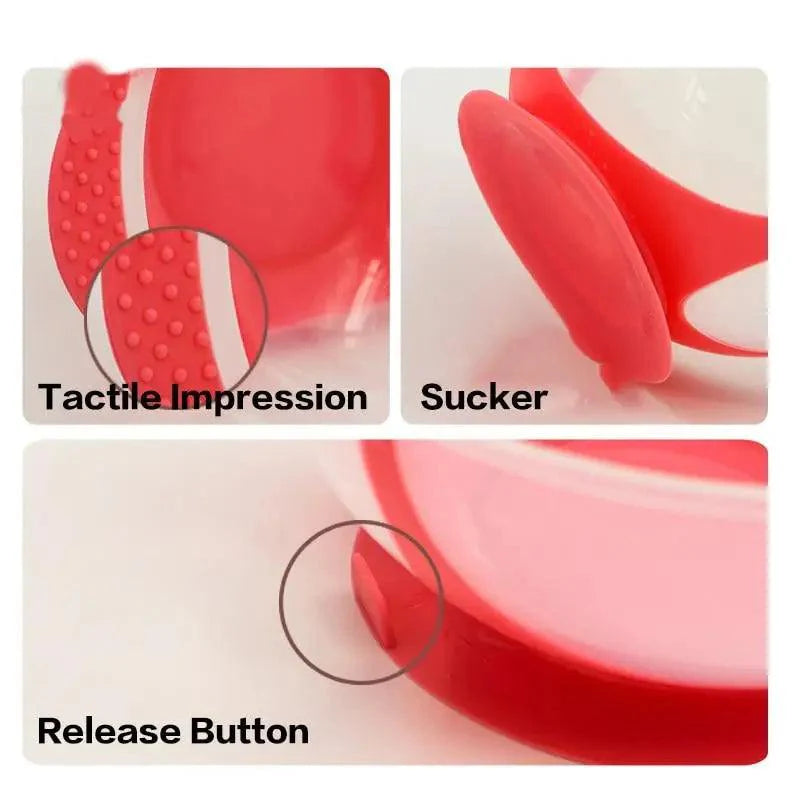 Baby Suction Bowl and Temperature Sensing Spoon Set - Blue/White