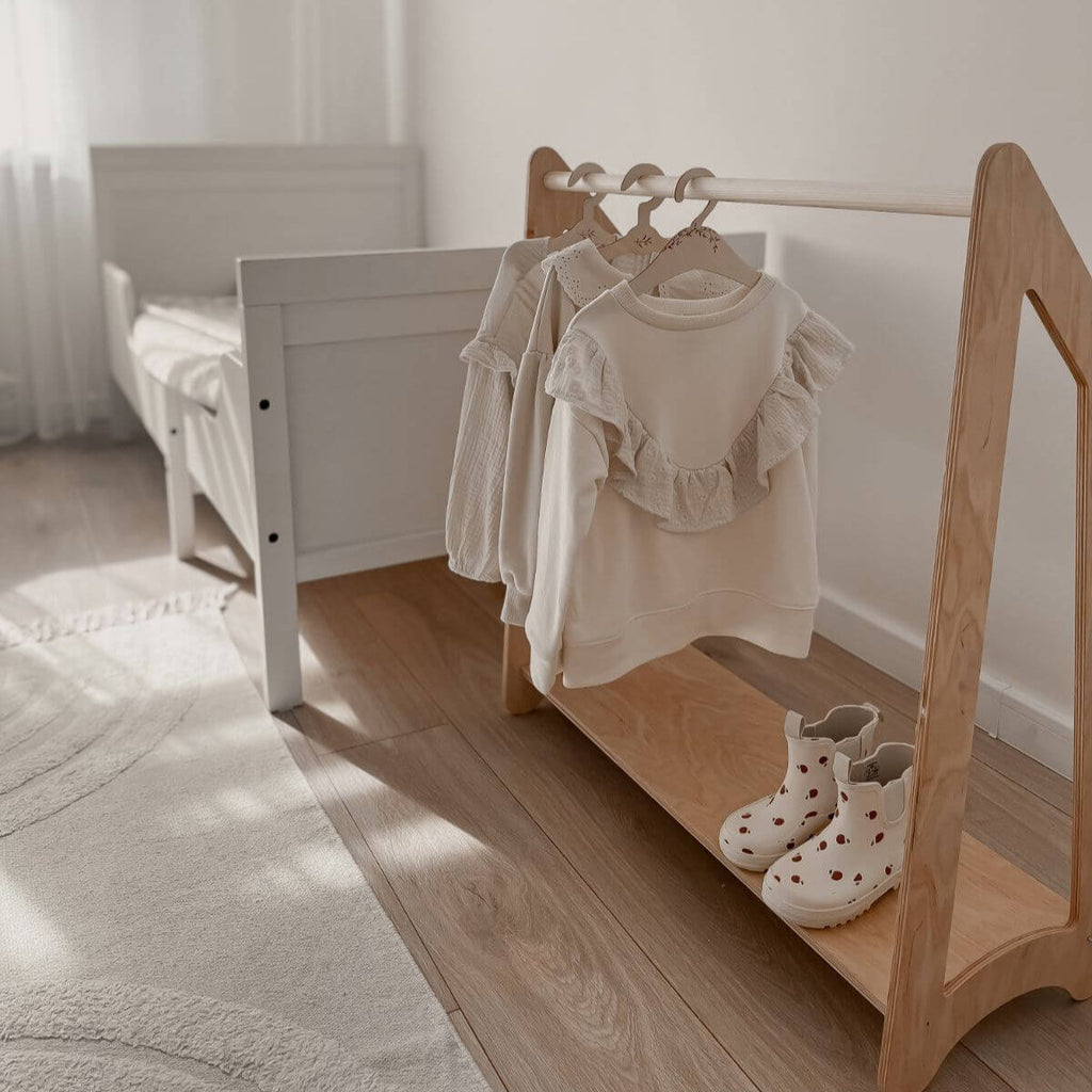 Wooden Children’s Clothing Rack for Kids' Bedroom