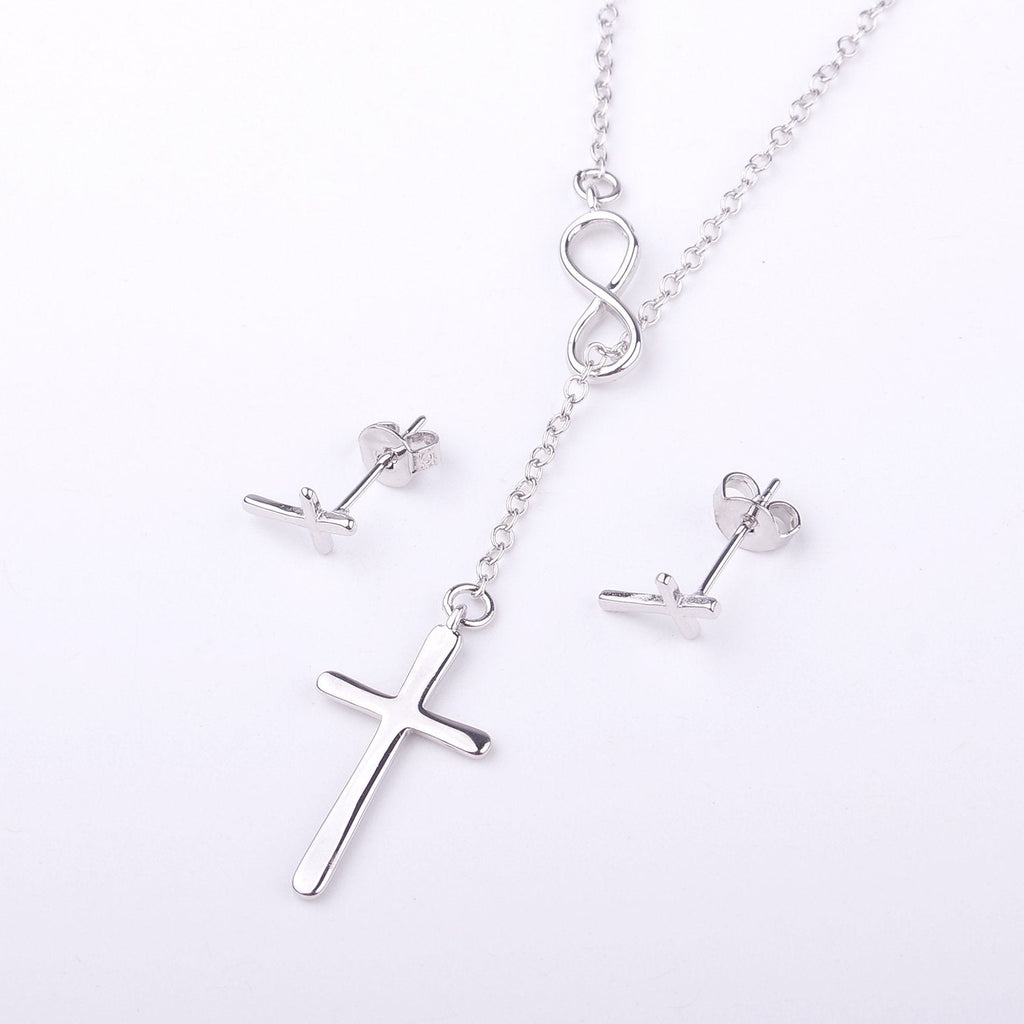 Christmas Gift for Daughter Cross earring and Necklace Set Jewelry Set
