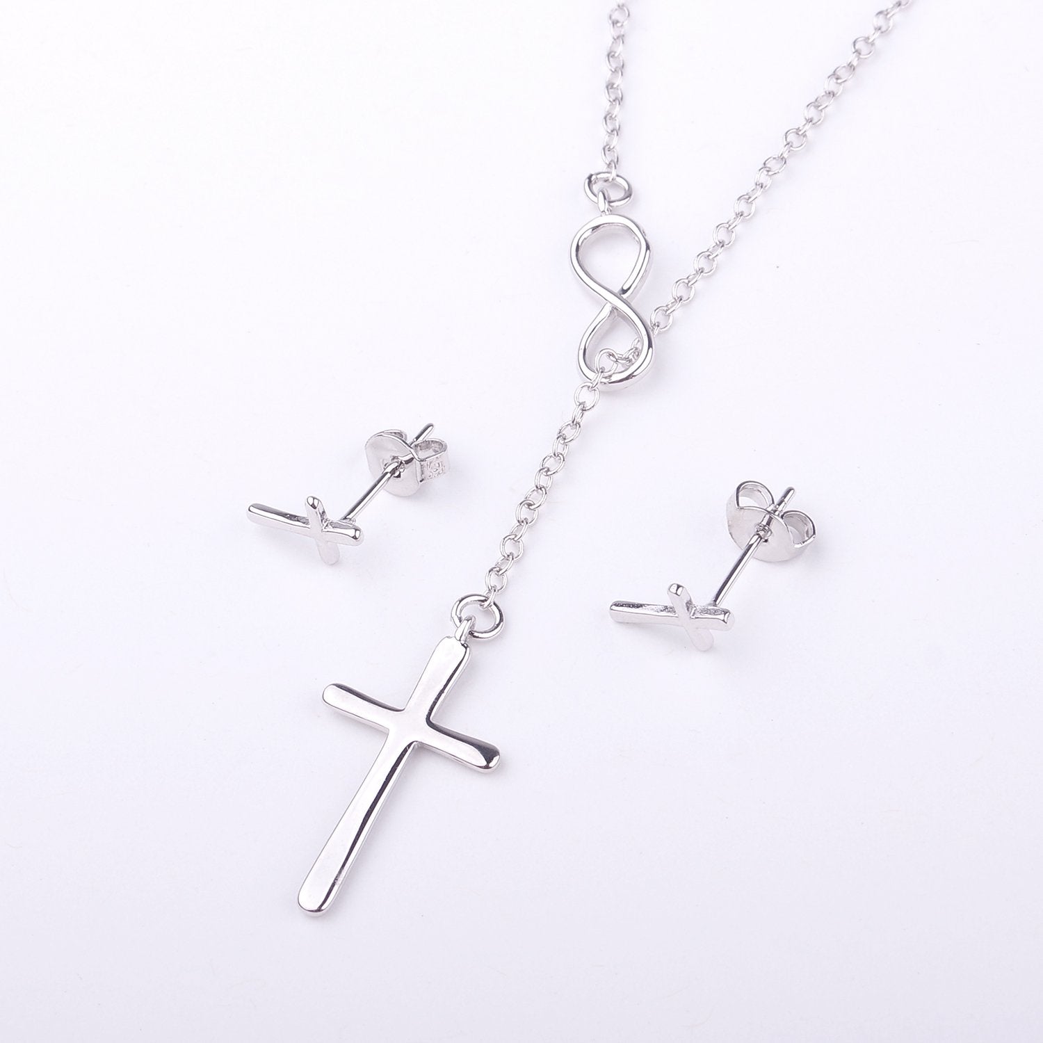 Christmas Gift for Daughter Cross earring and Necklace Set Jewelry Set