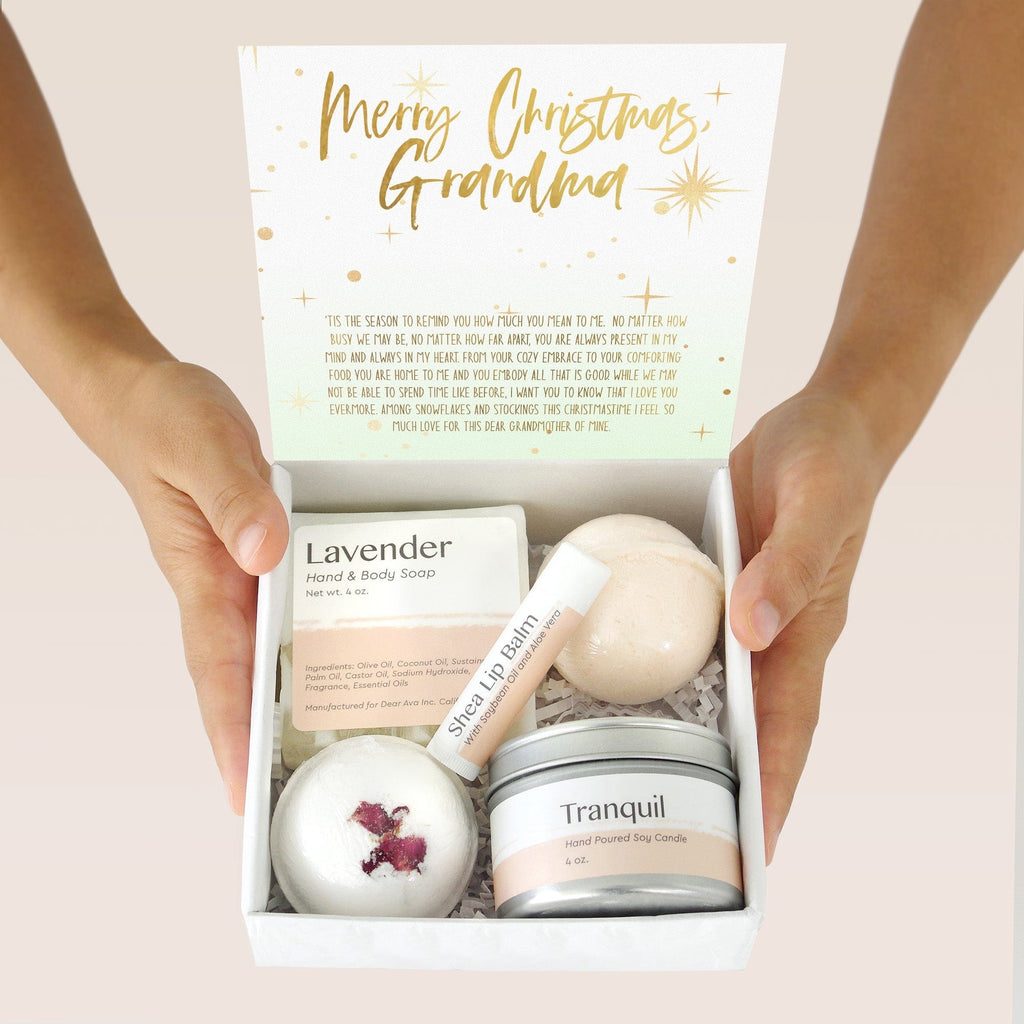 Christmas Gift for Grandmother Double Circle Necklace  Gift Box Set