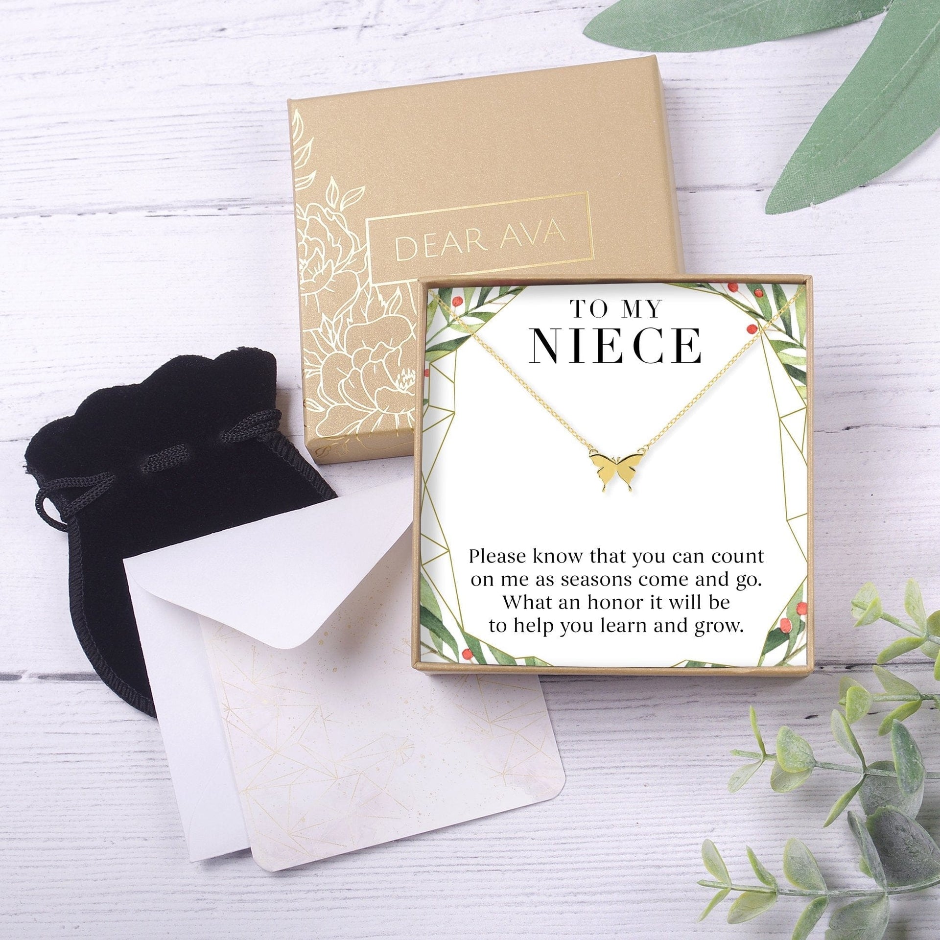 Christmas Gift for Niece Butterfly Pendant Necklace