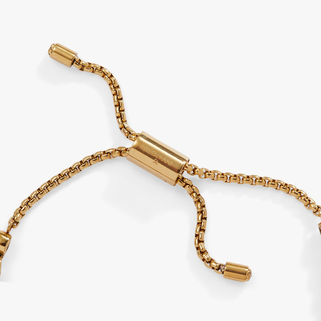Colorful Crystal Tennis Bolo Bracelet in Gold-Tone