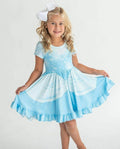 Dazzling Duos Cinderella Princess - Girls Hugs Twirl Dress with Pockets