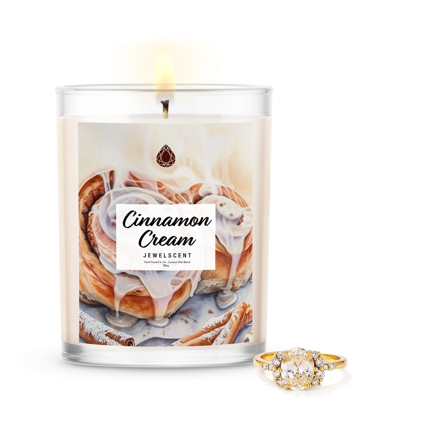 Cinnamon Cream 18oz Mystery Jewelry Candle