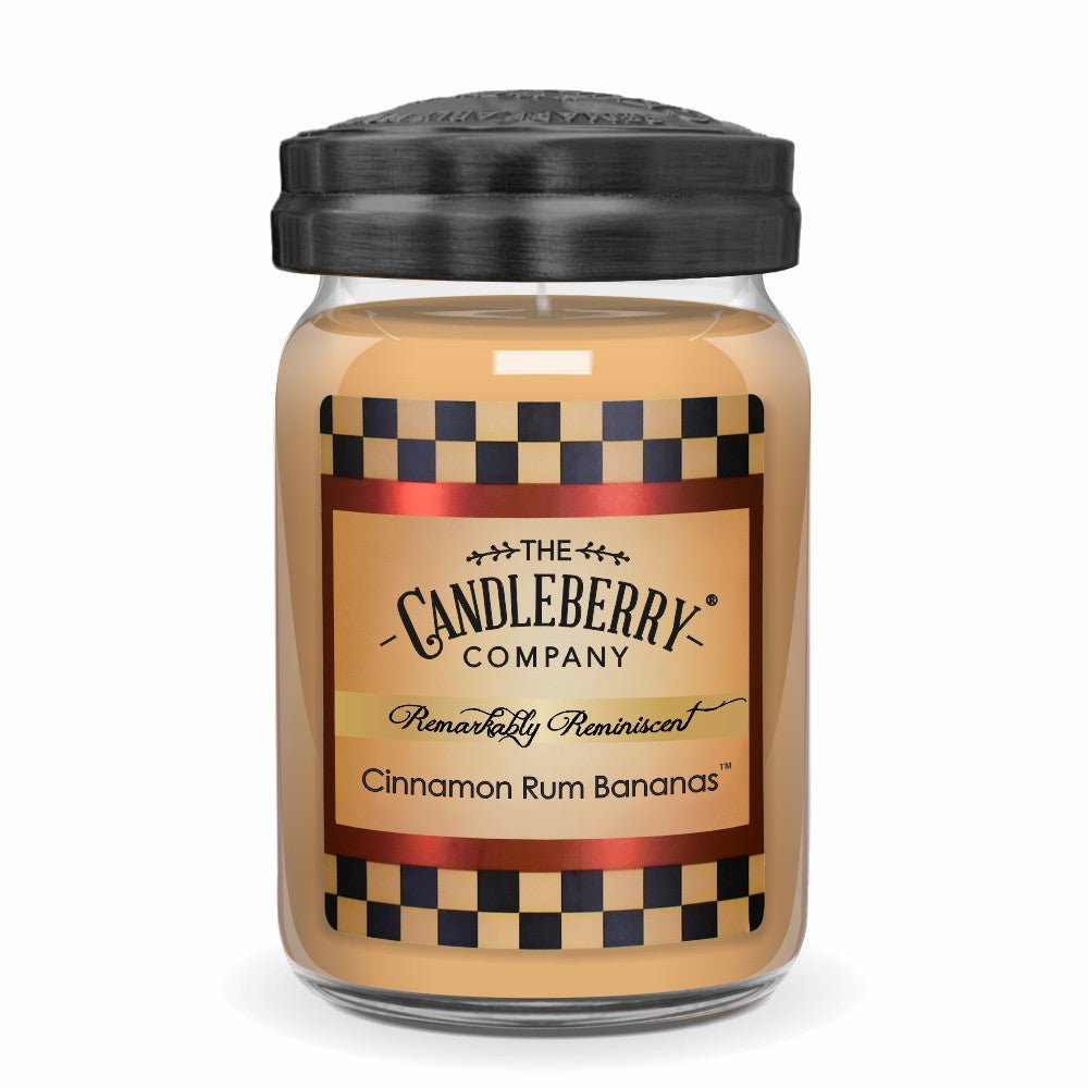 Cinnamon Rum Bananas Large Jar Candle 26oz Glass