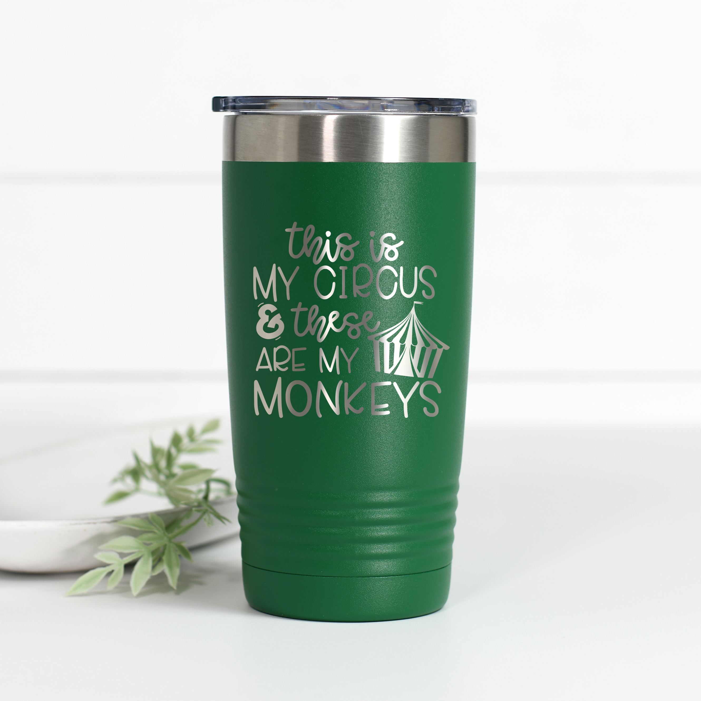 This is My Circus These Are My Monkeys 20 oz Engraved Tumbler