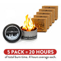 Portable Metal Fire Pit - 5 Pack Unscented Outdoor Fire Bowl
