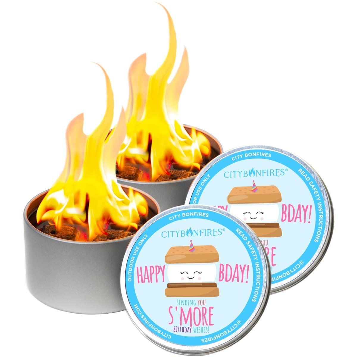 Portable Mini Fire Pit - Happy Birthday Edition - Metal