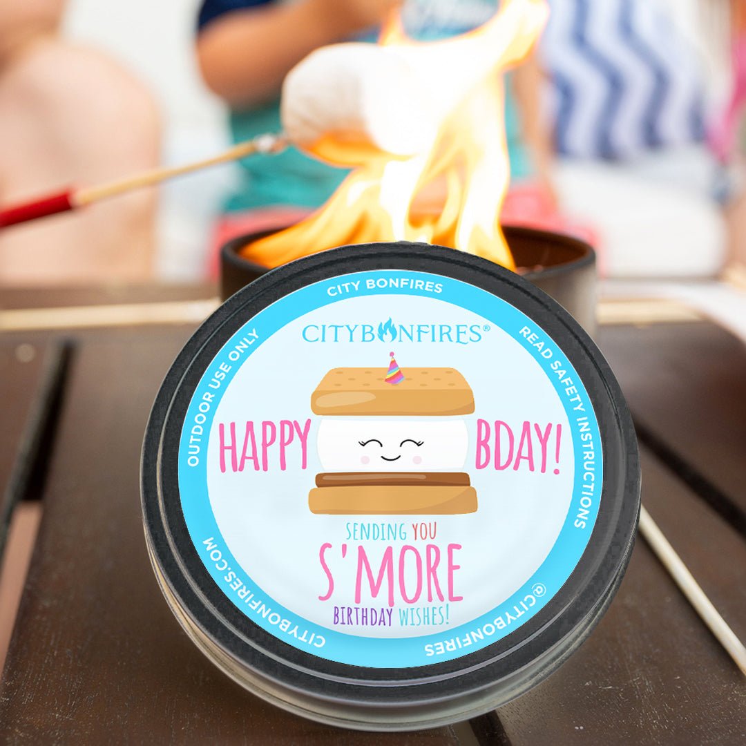 Portable Mini Fire Pit - Happy Birthday Edition - Metal
