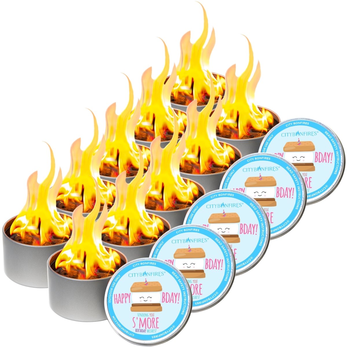Portable Mini Fire Pit - Happy Birthday Edition - Metal