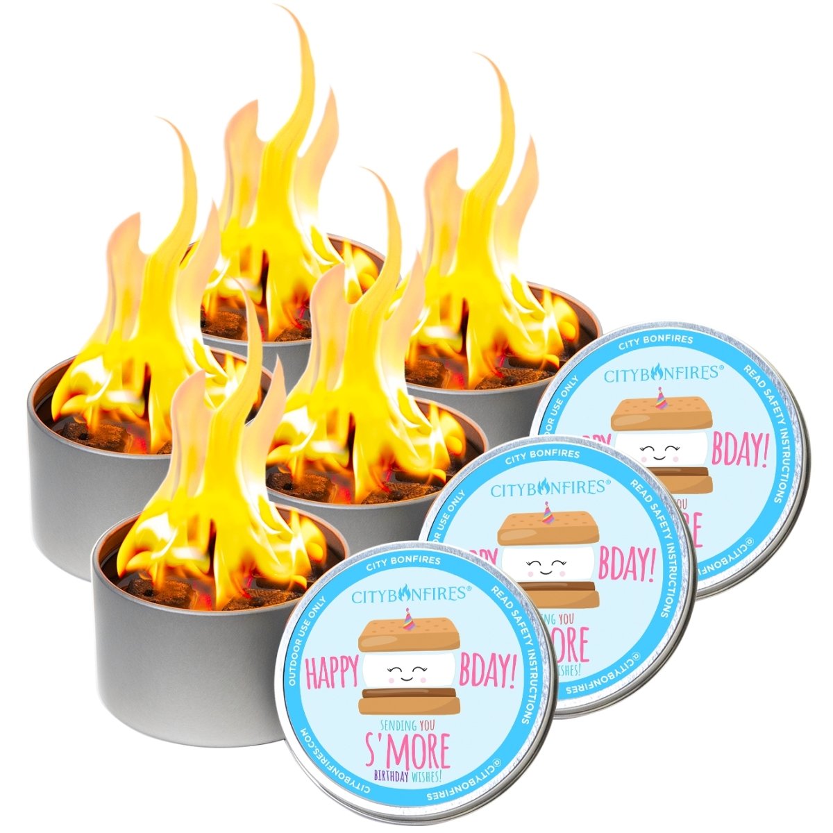 Portable Mini Fire Pit - Happy Birthday Edition - Metal