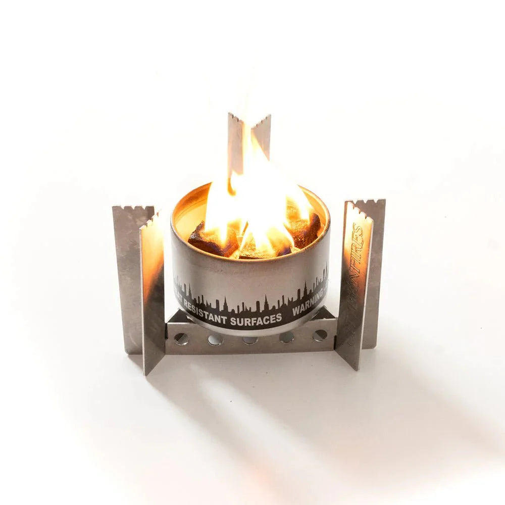 Portable Camping Stove and Cooking Accessory Kit - Industrial Metal