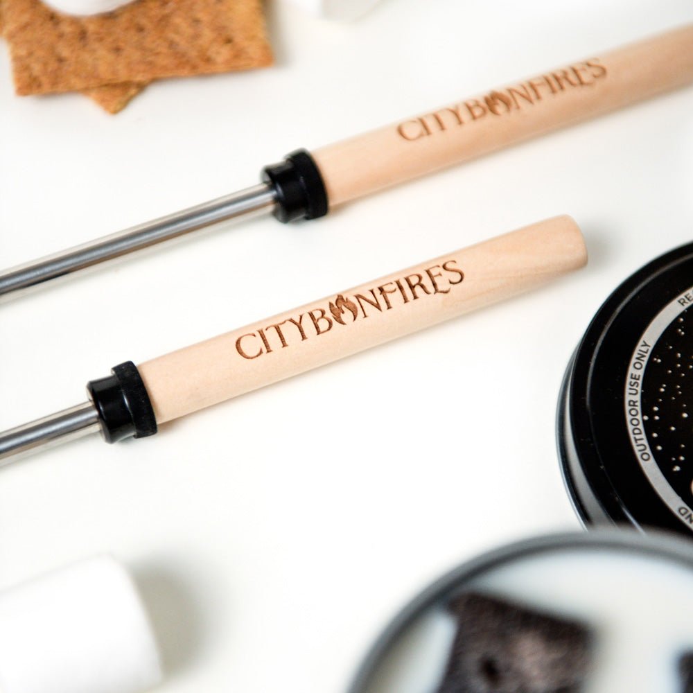 Telescoping S'mores Roasting Sticks - 4 Pack, Stainless Steel
