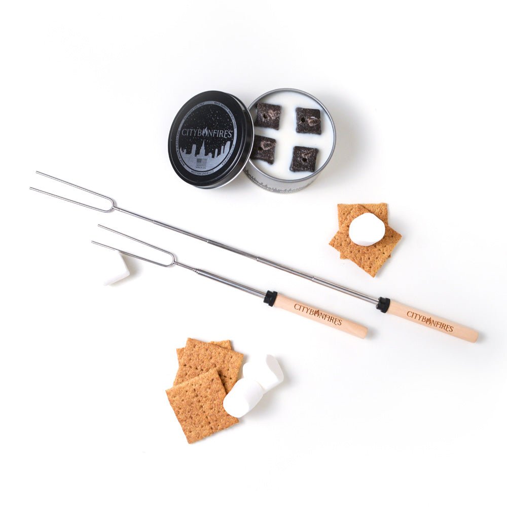 Telescoping S'mores Roasting Sticks - 4 Pack, Stainless Steel