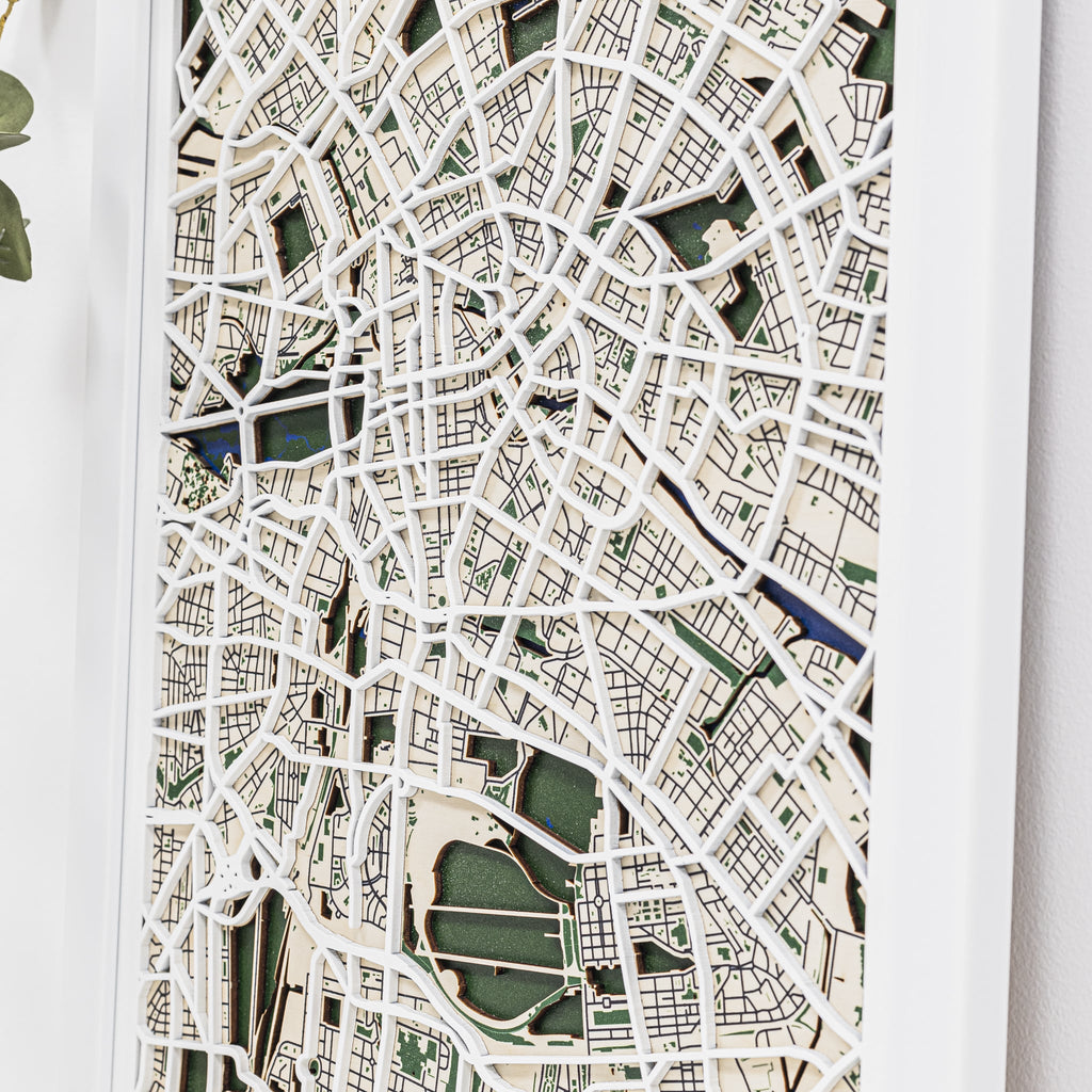 3D City Map Berlin - Detailed Wooden Wall Art and Home Decor