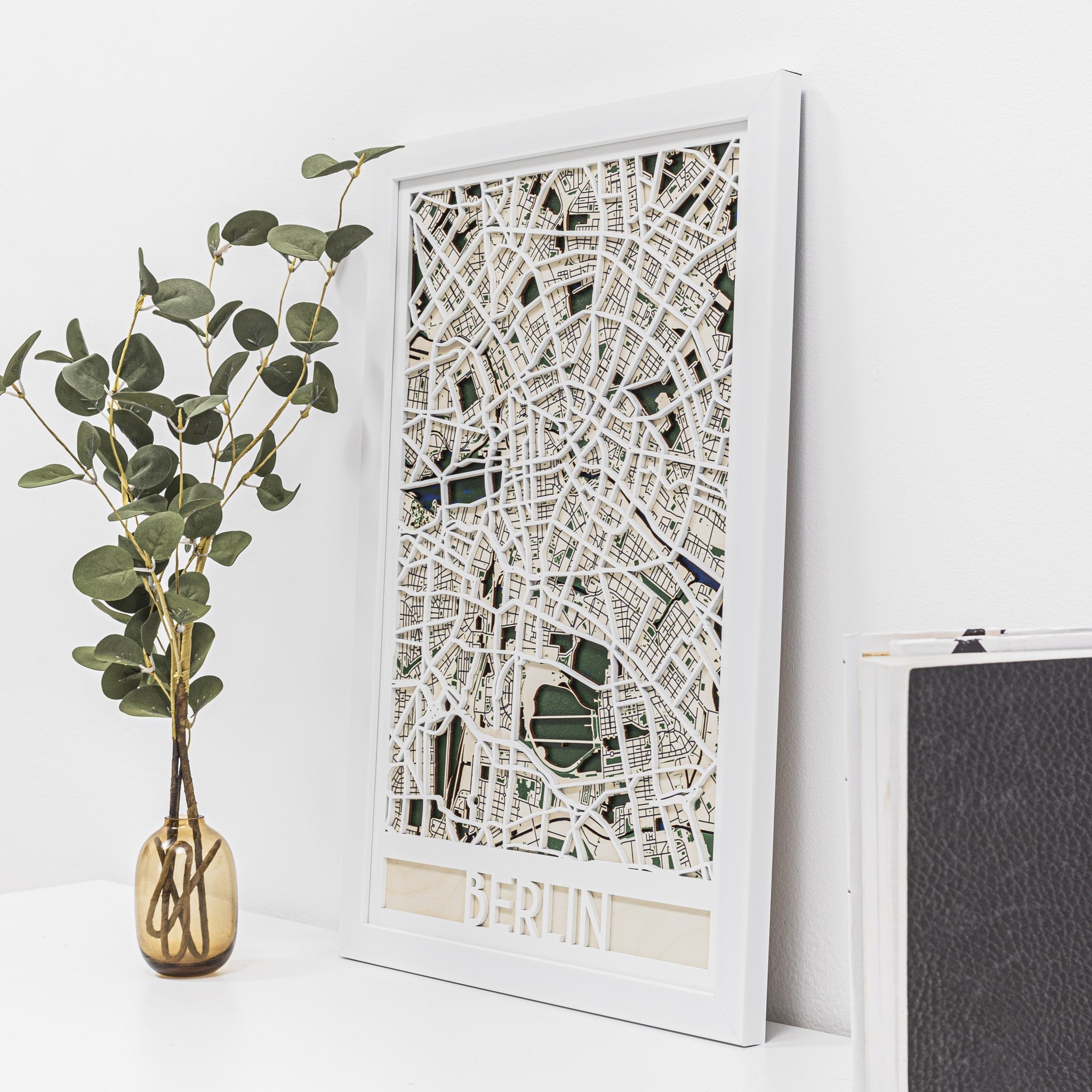 3D City Map Berlin - Detailed Wooden Wall Art and Home Decor