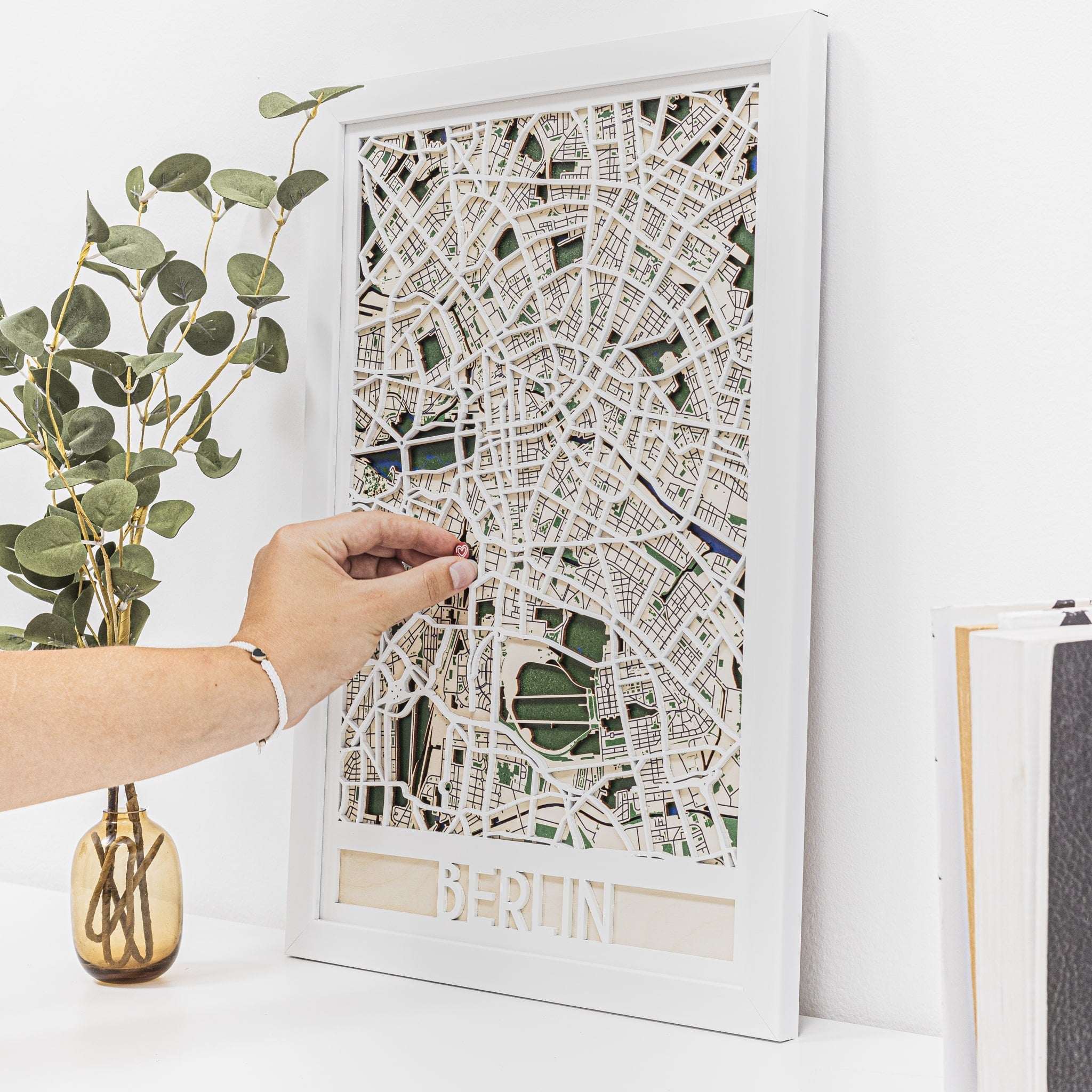 3D City Map Berlin - Detailed Wooden Wall Art and Home Decor