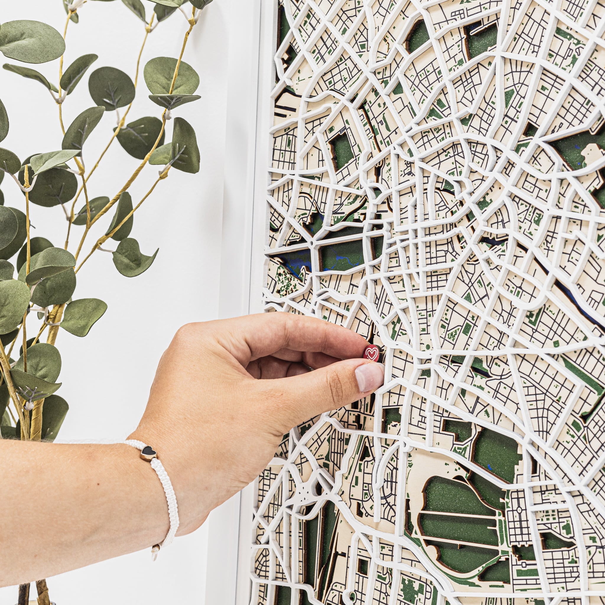 3D City Map Berlin - Detailed Wooden Wall Art and Home Decor