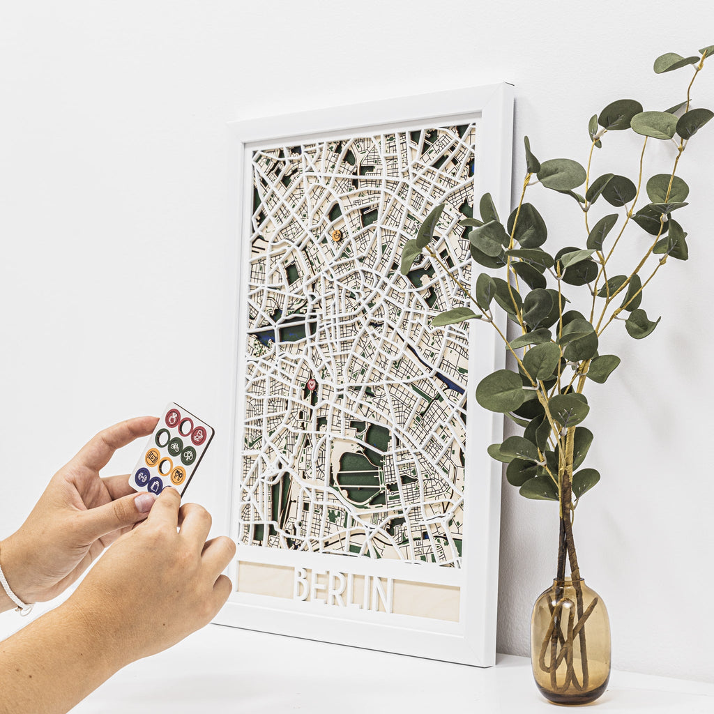 3D City Map Berlin - Detailed Wooden Wall Art and Home Decor