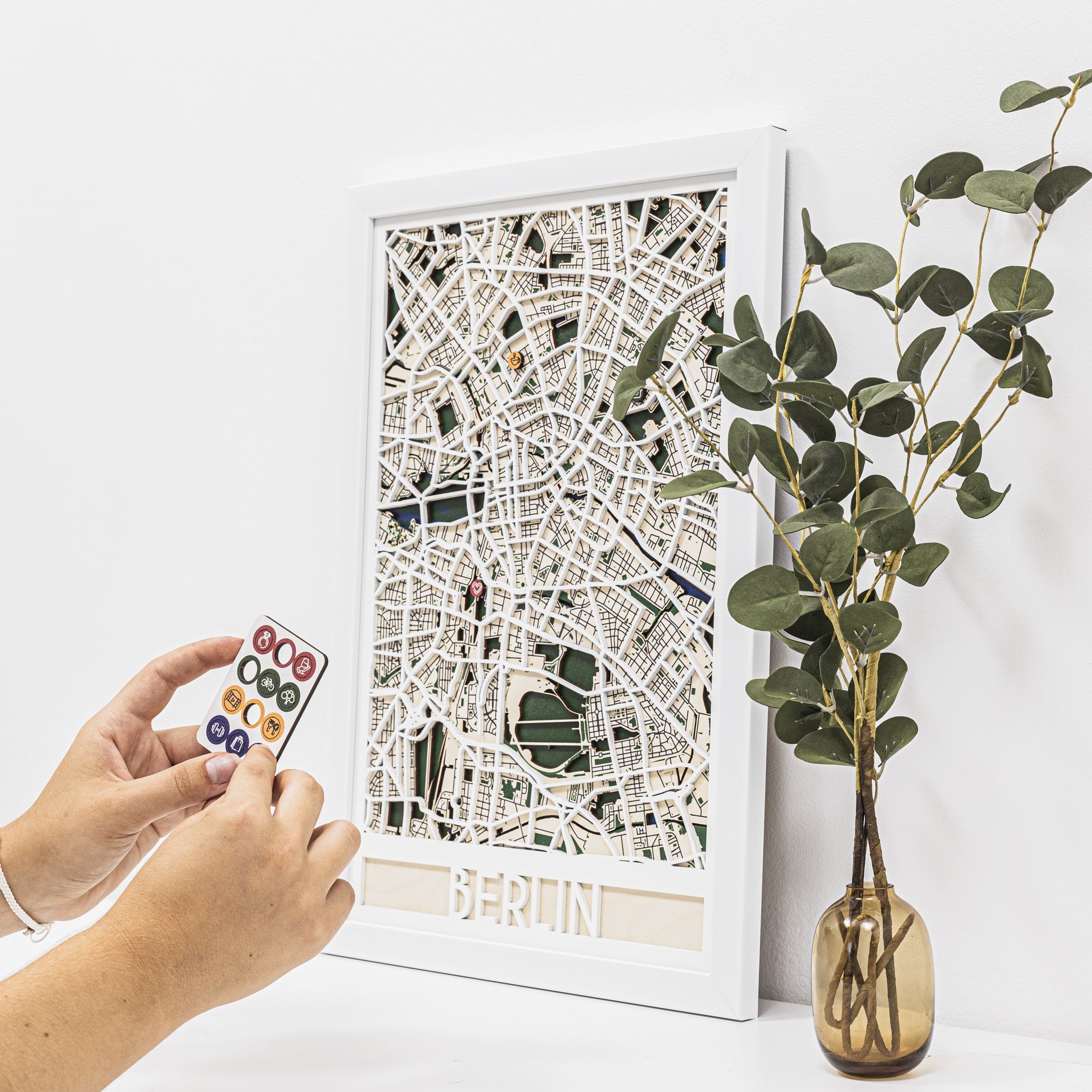 3D City Map Berlin - Detailed Wooden Wall Art and Home Decor
