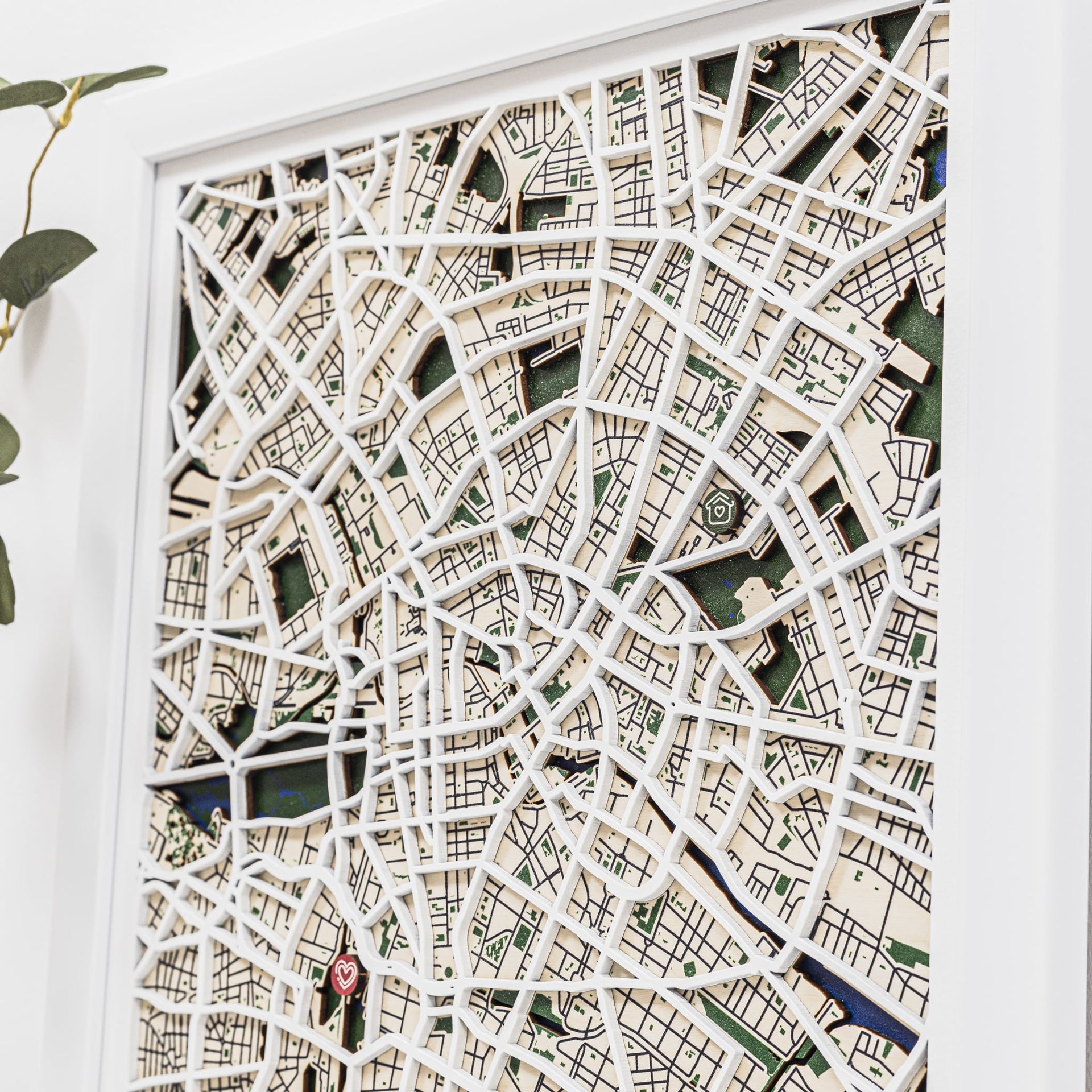 3D City Map Berlin - Detailed Wooden Wall Art and Home Decor