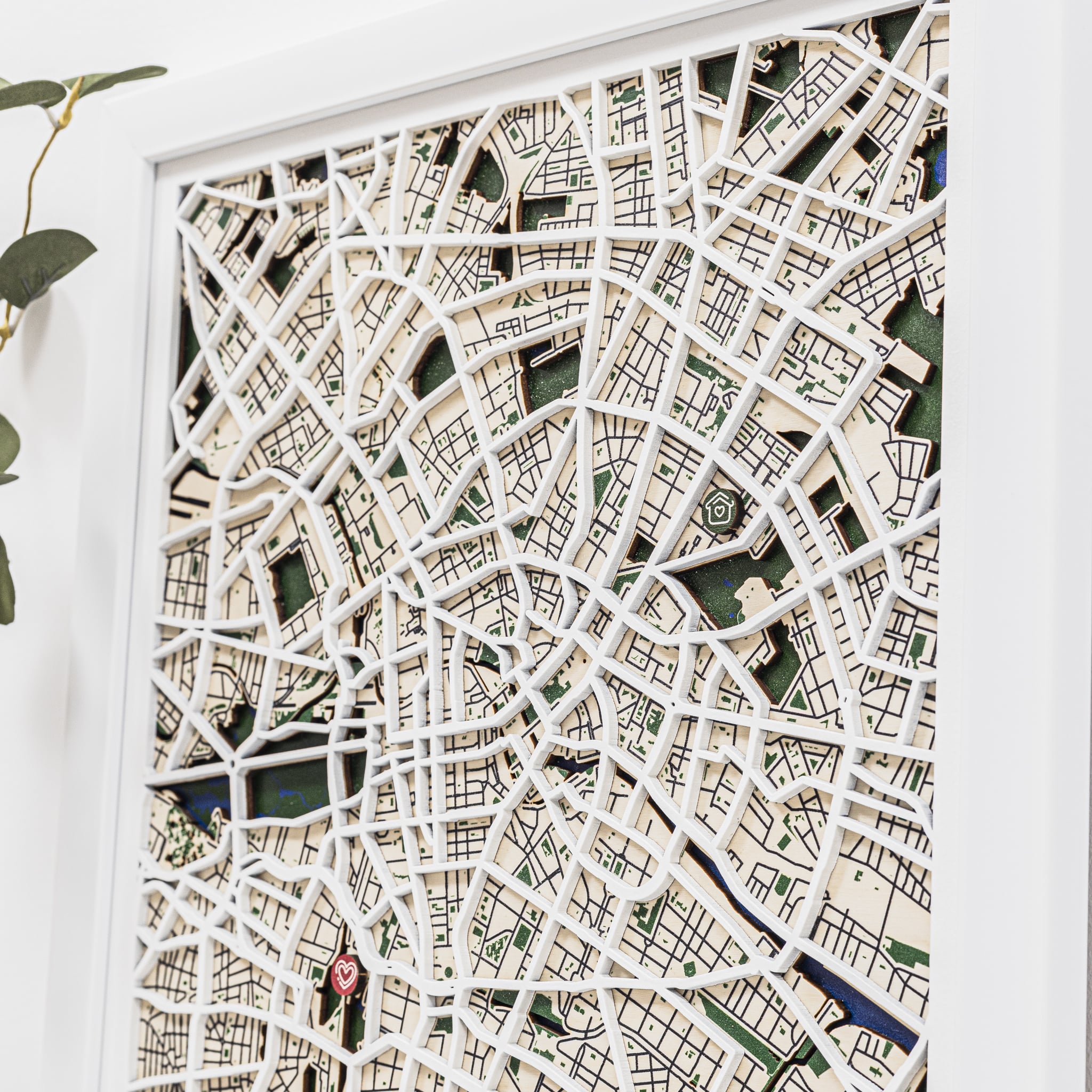 3D City Map Berlin - Detailed Wooden Wall Art and Home Decor