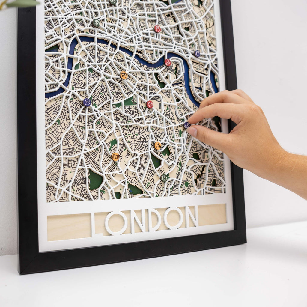 Custom 3D City Map Wooden Wall Art Personalised Home Decor