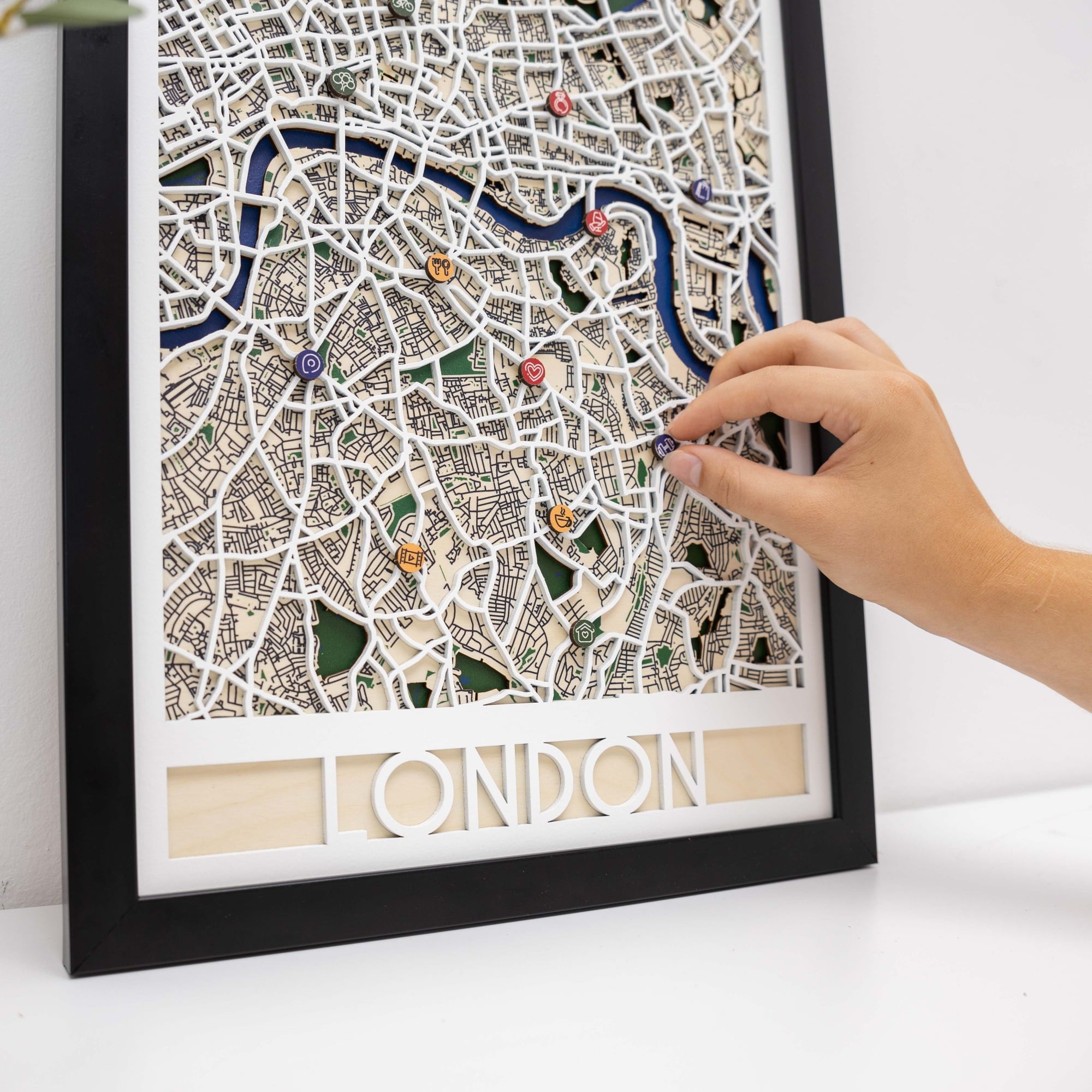 Custom 3D City Map Wooden Wall Art Personalised Home Decor