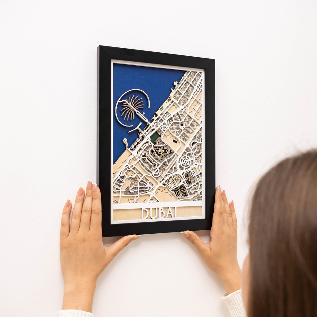 Custom 3D City Map Wooden Wall Art Personalised Home Decor