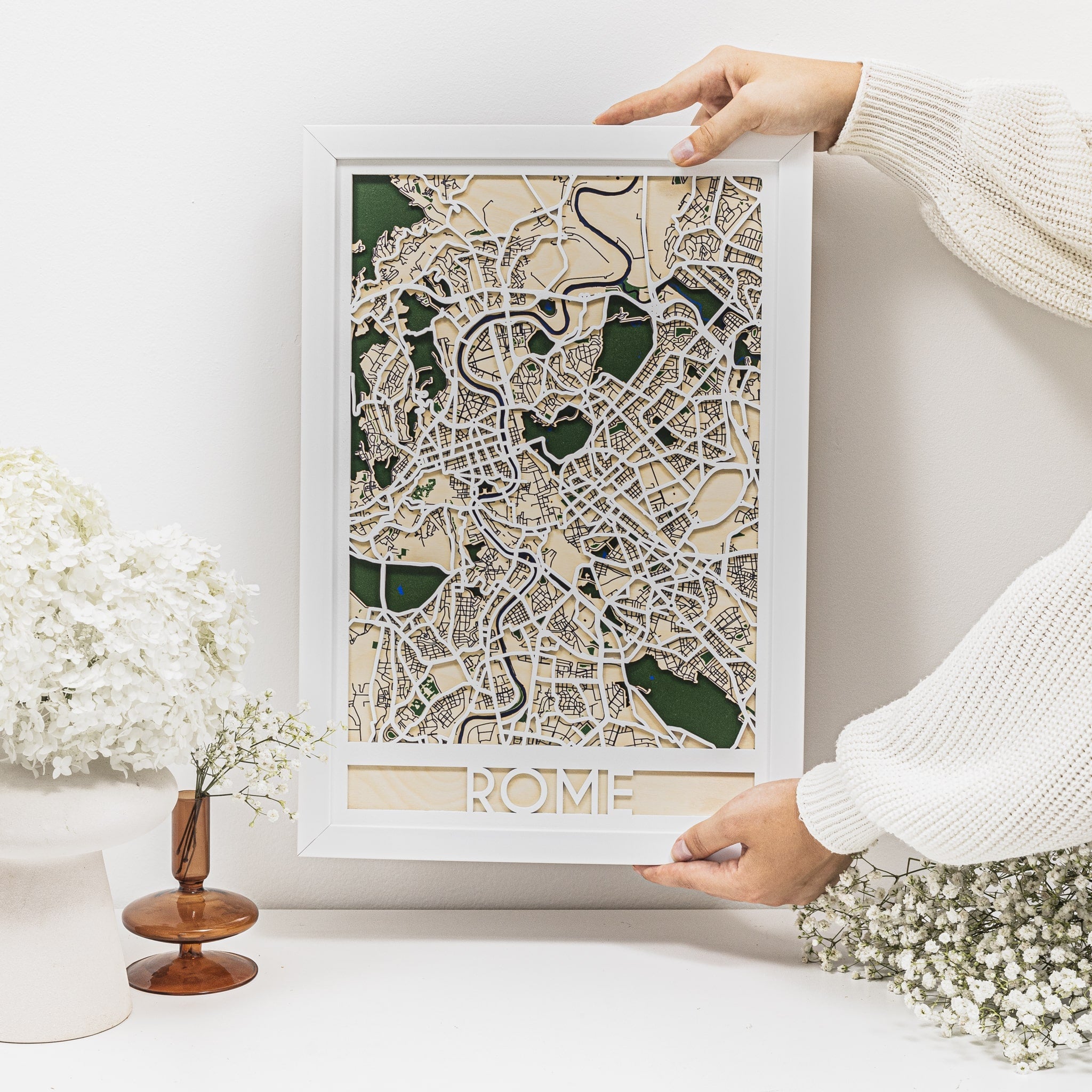 3D City Map Rome Top - Stylish Graphic Print Apparel