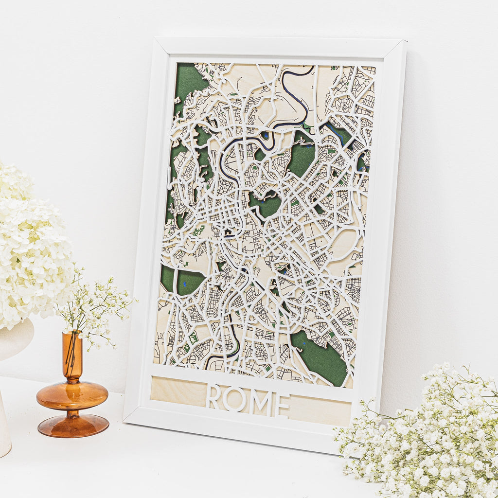 3D City Map Rome Top - Stylish Graphic Print Apparel