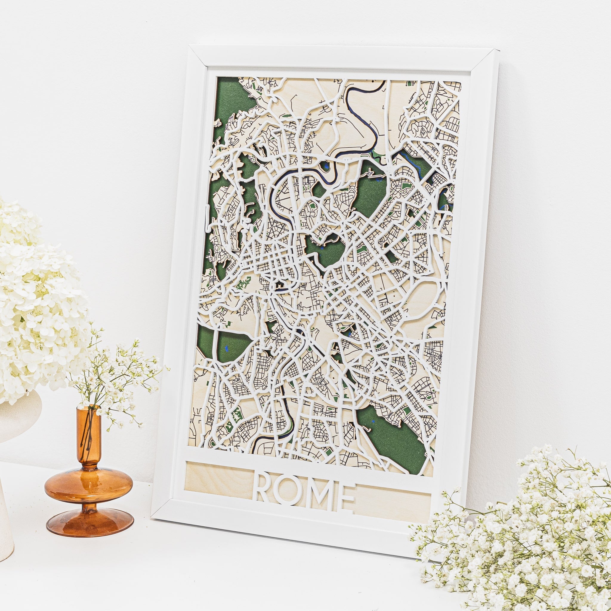 3D City Map Rome Top - Stylish Graphic Print Apparel