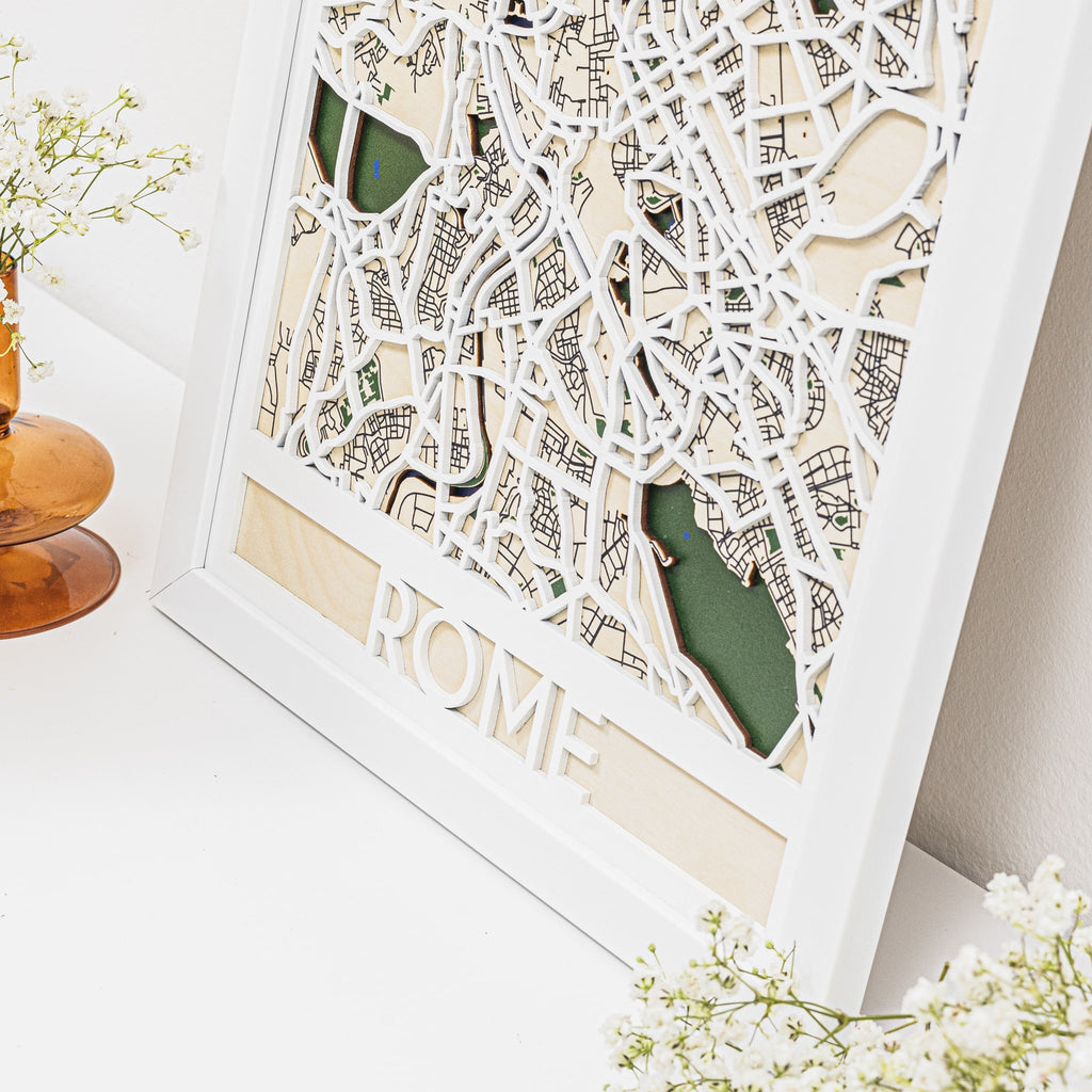 3D City Map Rome Top - Stylish Graphic Print Apparel