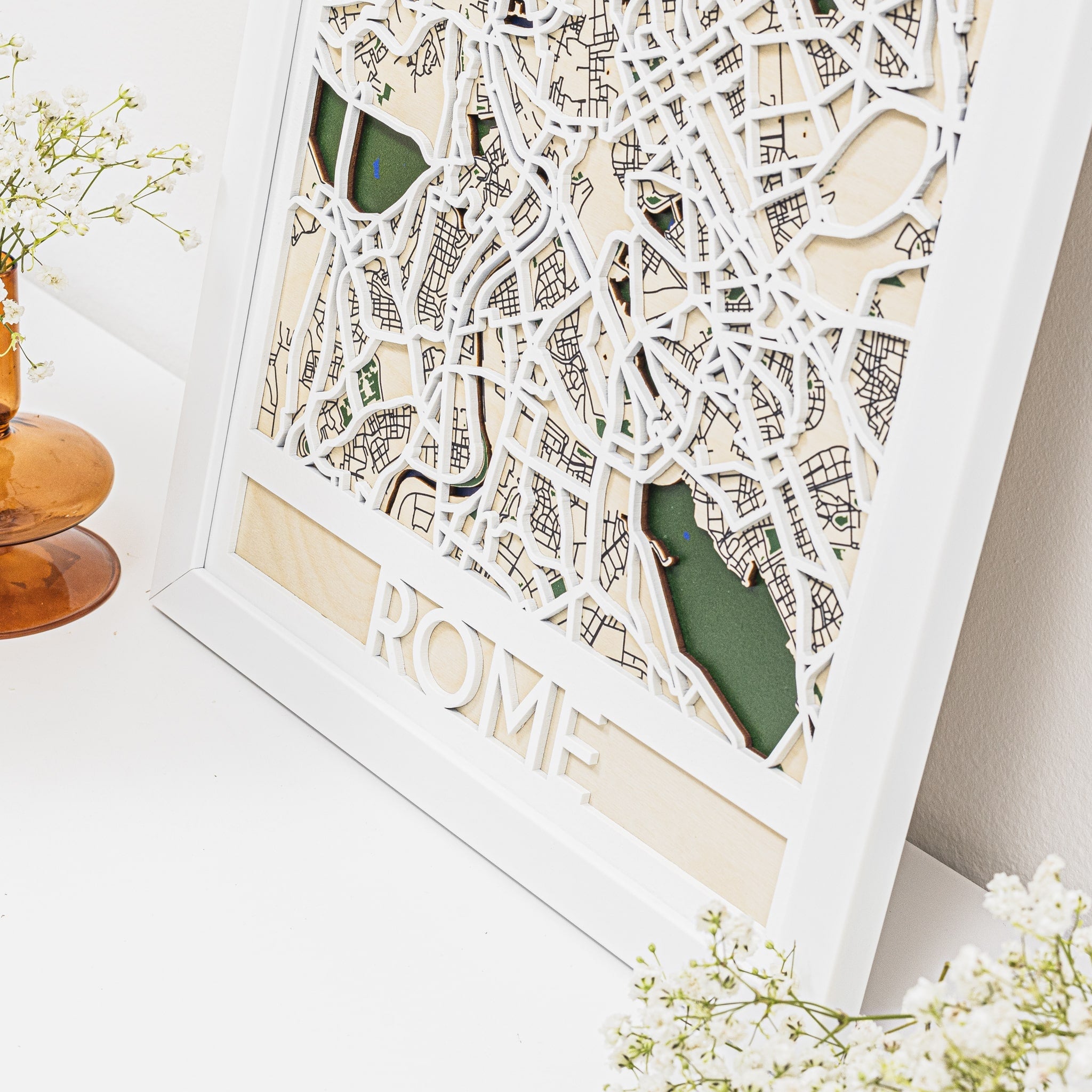 3D City Map Rome Top - Stylish Graphic Print Apparel