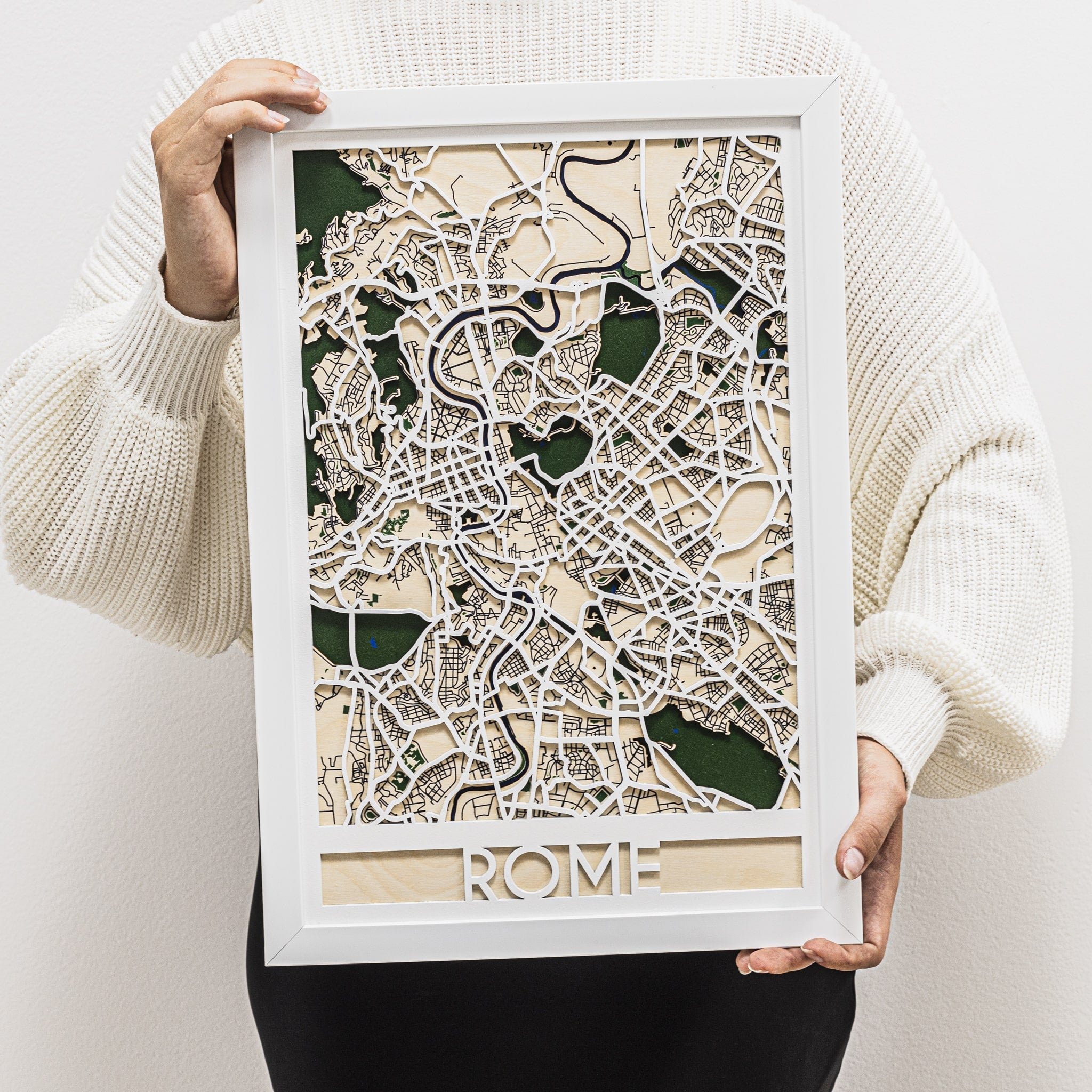 3D City Map Rome Top - Stylish Graphic Print Apparel