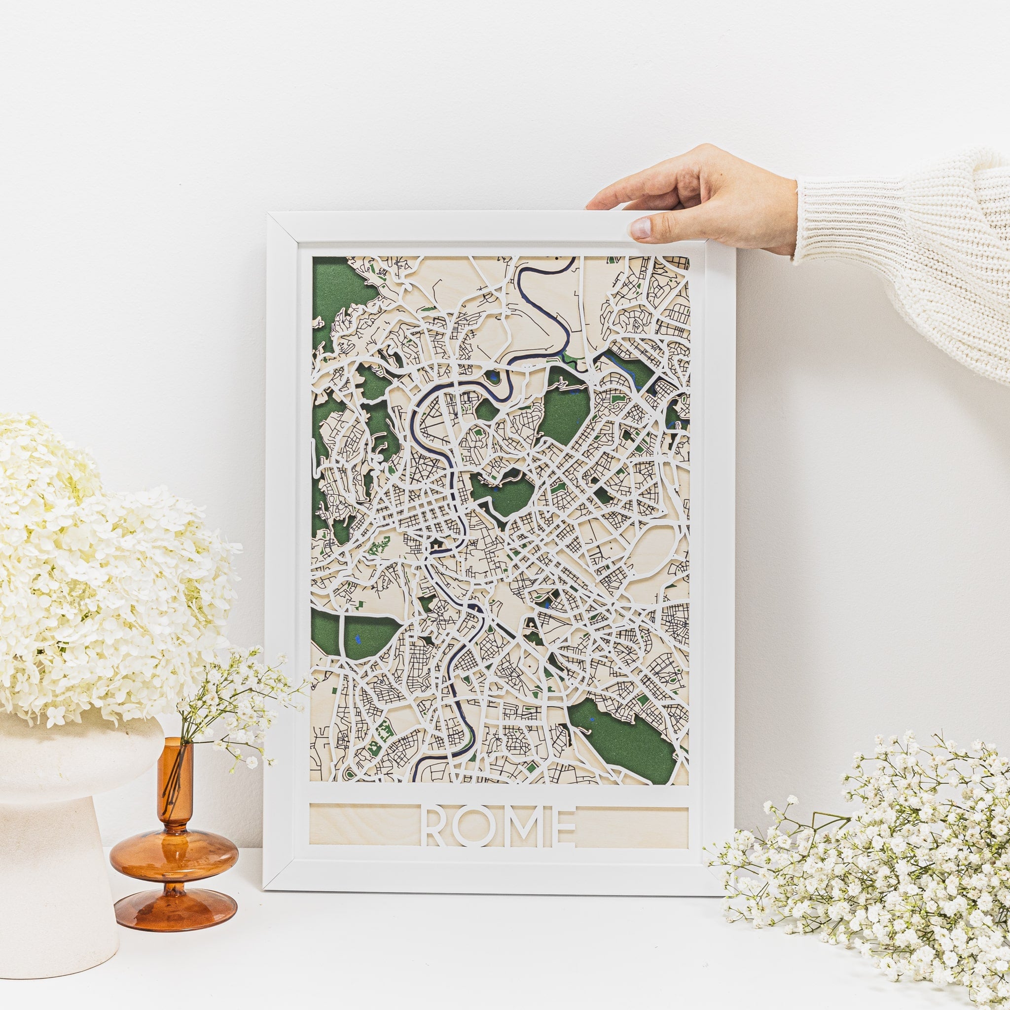 3D City Map Rome Top - Stylish Graphic Print Apparel