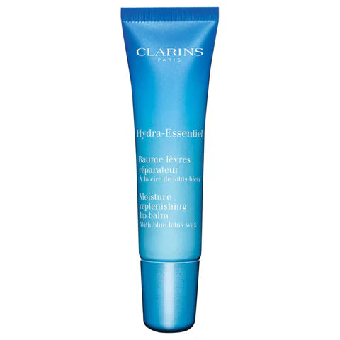 Clarins Hydra-Essentiel blue moisture replenishing lip balm tube