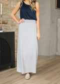 Clarise Striped Premium Knit Maxi Skirt