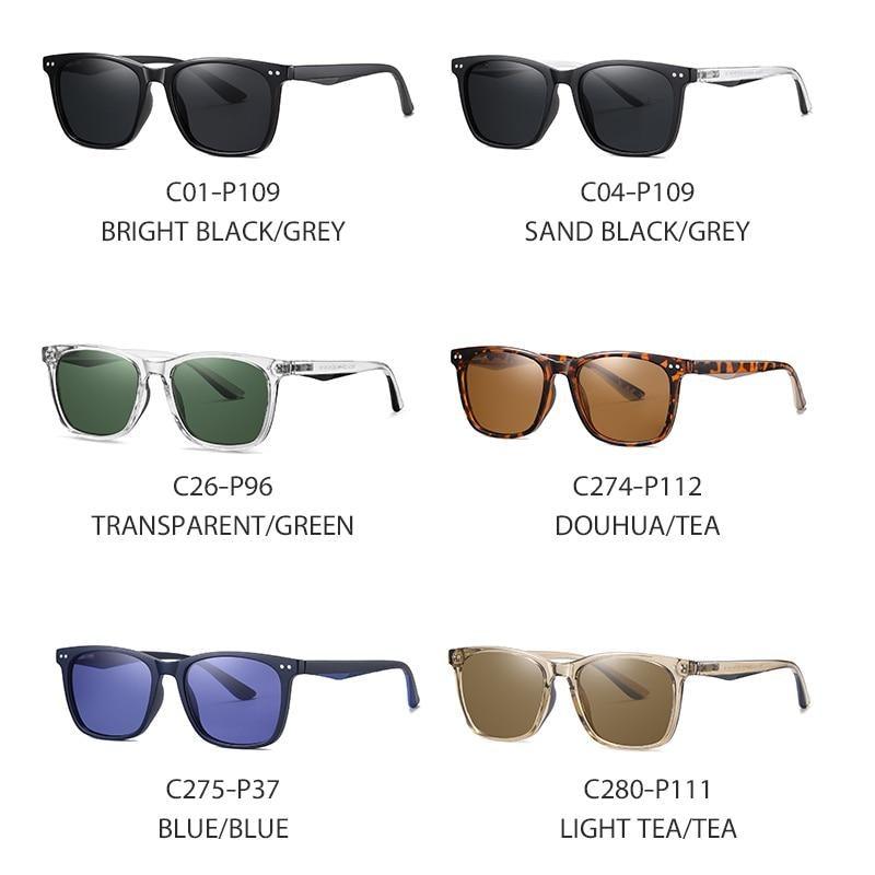 Vintage Square Polarized Sunglasses – Retro Unisex Sun Glasses